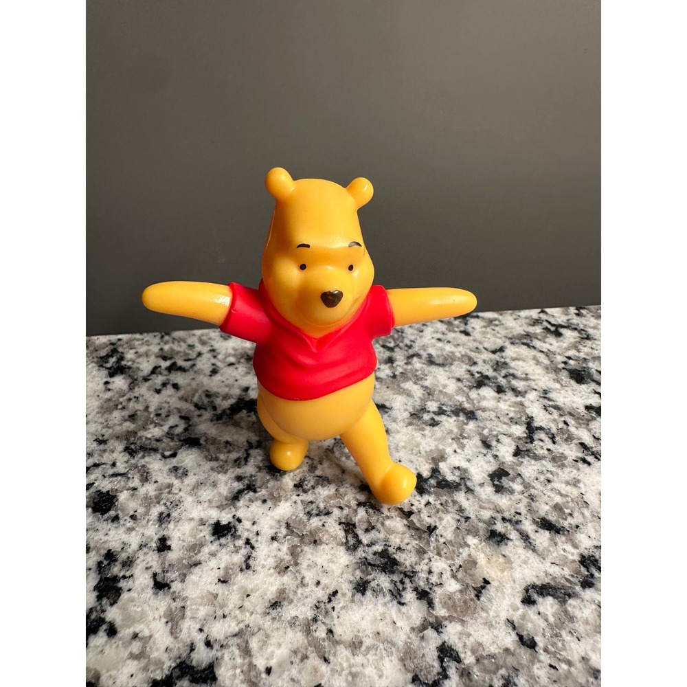 Disney Winnie the Pooh Plastic Figure Red Shirt Classic Character Toy